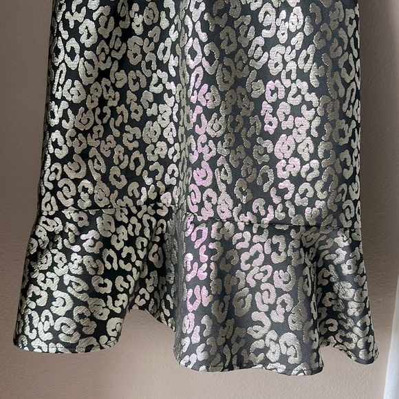 HUTCH Anthropologie Twiggy Gold Animal Print Halter Dress - Picture 7 of 11